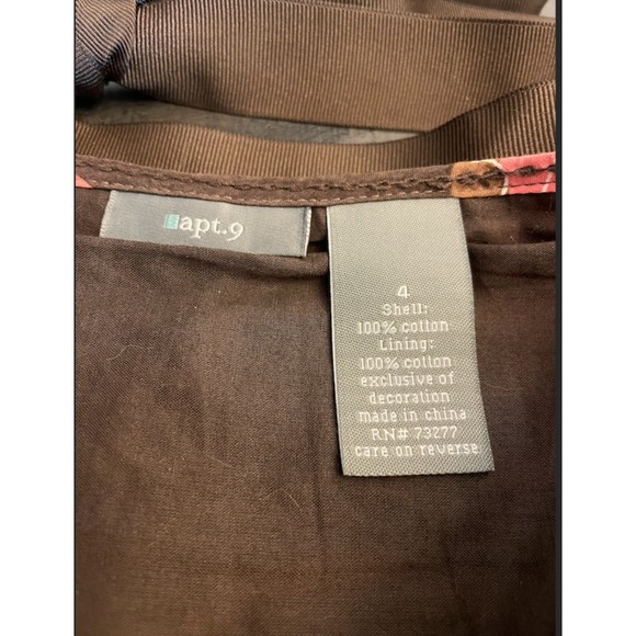 Apt. 9 Floral Pleated Lined Skirt with Ribbon Belt - Sz 4 - Picture 10 of 11